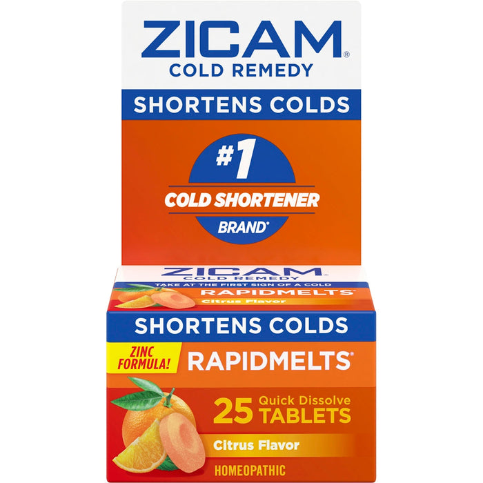 Zicam Zinc Cold Remedy Rapid Melts Quick Dissolve Tablets Citrus Flavor 25ct by Pasteur Pharmacy