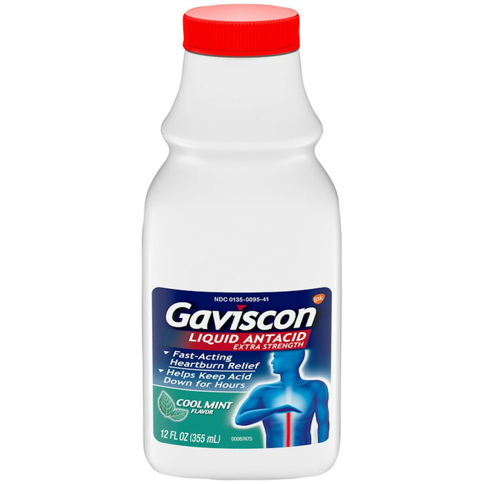 Gaviscon Antacid Extra Strength Liquid Cool Mint 12 Oz by Pasteur Pharmacy