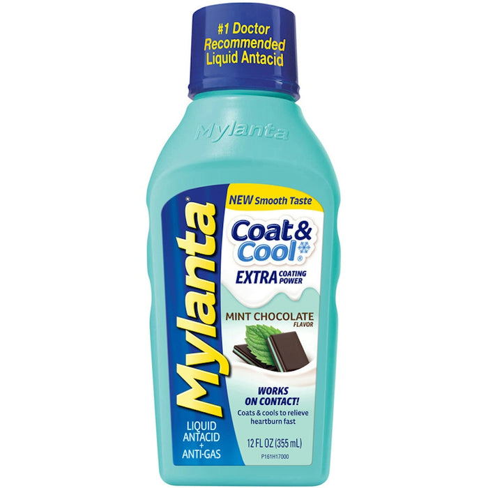 Mylanta® Coat &amp; Cool Liquid Antacid + Anti-Gas – Chocolate Mint (12oz) by Pasteur Pharmacy