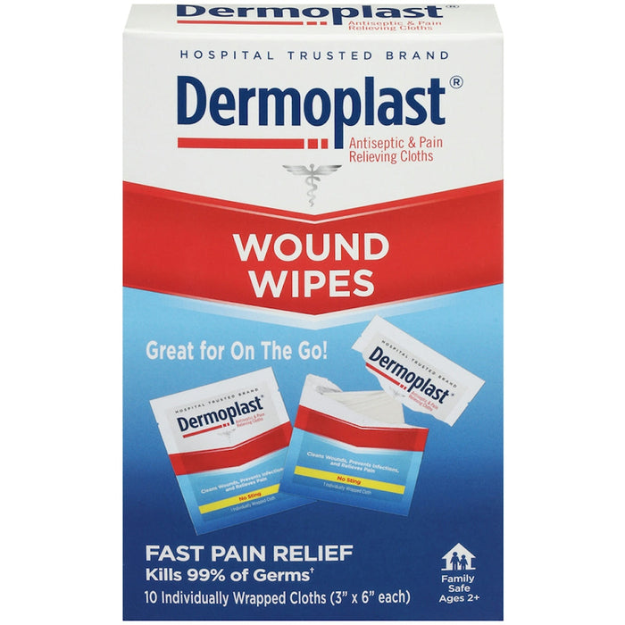 Dermoplast Wound Wipes 10Ea by Pasteur Pharmacy