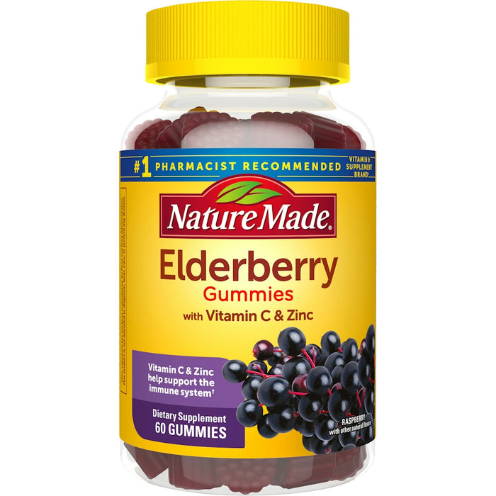 Nature Made Elderberry Gummies With Vitamin C & Zinc - Raspberry by Pasteur Pharmacy