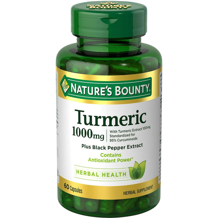 Nature's Bounty Turmeric Plus Black Pepper Extract, 1,000 Mg, 60 Capsules by Pasteur Pharmacy
