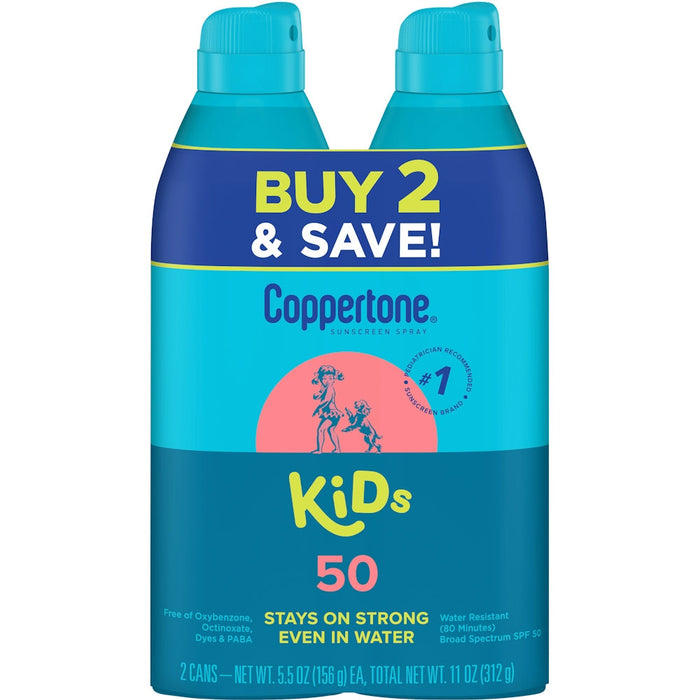 Coppertone Sunscreen Spray, Kids, Broad Spectrum SPF 50 by Pasteur Pharmacy