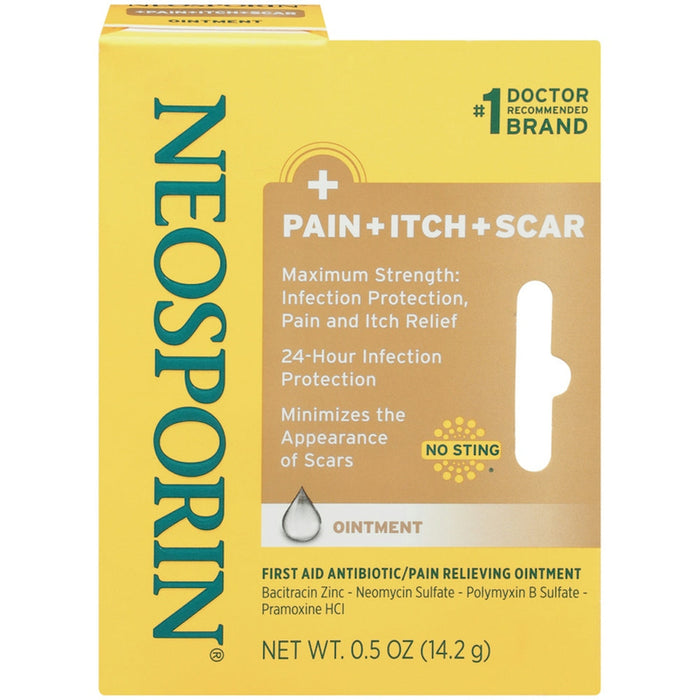 Neosporin No Sting Maximum Strength Pain + Itch + Scar Ointment 0.5 Oz by Pasteur Pharmacy