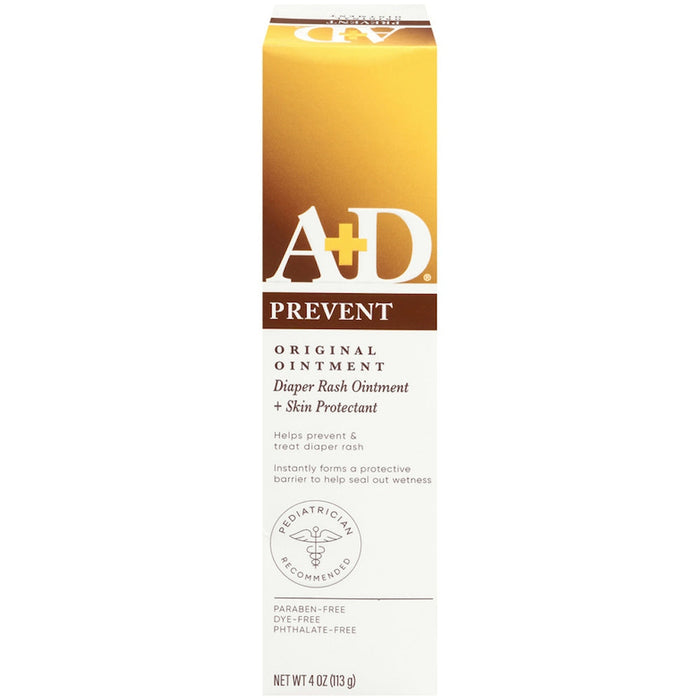 A+D Prevent Diaper Rash + Skin Protectant Original Ointment, 4 Oz by Pasteur Pharmacy