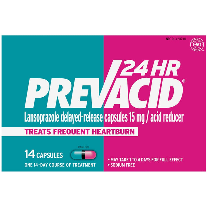 Prevacid 24HR Lansoprazole Delayed-Release Capsules 15 mg/Acid Reducer by Pasteur Pharmacy
