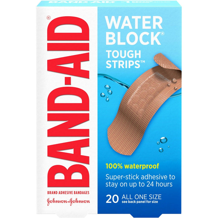 Band-Aid® Brand Water Block™ Tough Strips™ – 100% Waterproof Adhesive Bandages by Pasteur Pharmacy