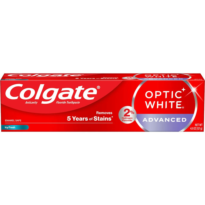 Colgate Optic White Advanced Anticavity Fluoride Icy Fresh Toothpaste 4.5 Oz by Pasteur Pharmacy