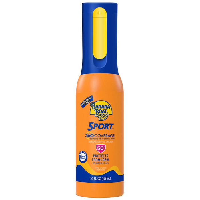 Banana Boat Sport 360 Coverage Advanced Control Mist Sunscreen Sprayer - SPF 50 - 5.5 Fl Oz by Pasteur Pharmacy