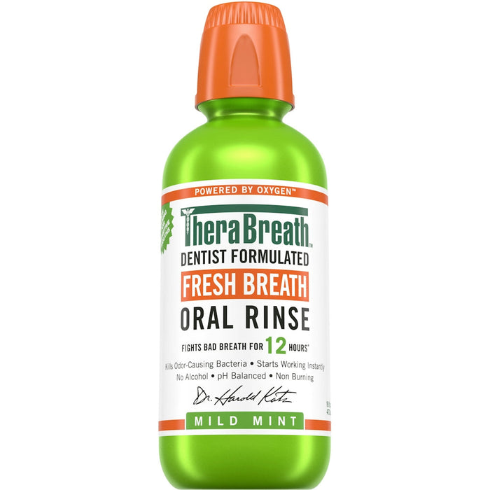 TheraBreath Oral Rinse, Fresh Mild Mint - 16 Fl Oz by Pasteur Pharmacy