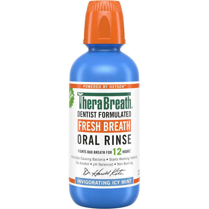 TheraBreath Oral Rinse, Fresh Invigorating Icy Mint 16 Fl Oz by Pasteur Pharmacy
