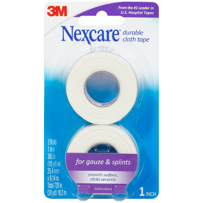 Nexcare Durapore Durable Cloth Tape 1 Inch X 10 Yards, (Pack Of 2), From The #1 Leader In U.S. Hospital Tapes by Pasteur Pharmacy