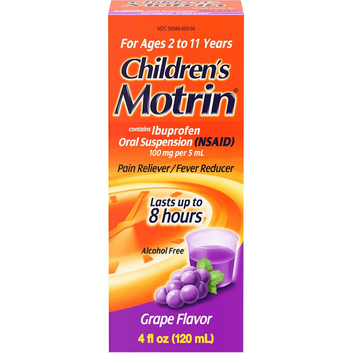 Motrin Children's Ibuprofen Grape Oral Suspension Pain Reliever/Fever Reducer - 4 Oz by Pasteur Pharmacy
