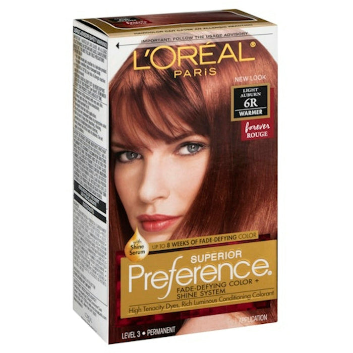L'Oreal Superior Preference Permanent Hair Color, Warmer, Light Auburn 6R by Pasteur Pharmacy