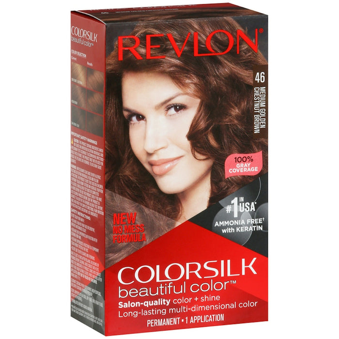 Revlon Permanent Hair Color, Medium Golden Chestnut Brown 46 by Pasteur Pharmacy