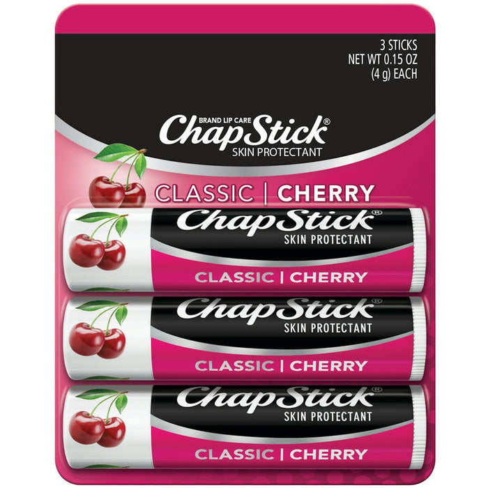ChapStick Classic Cherry Skin Protectant 3- 0.15 Oz Sticks by Pasteur Pharmacy