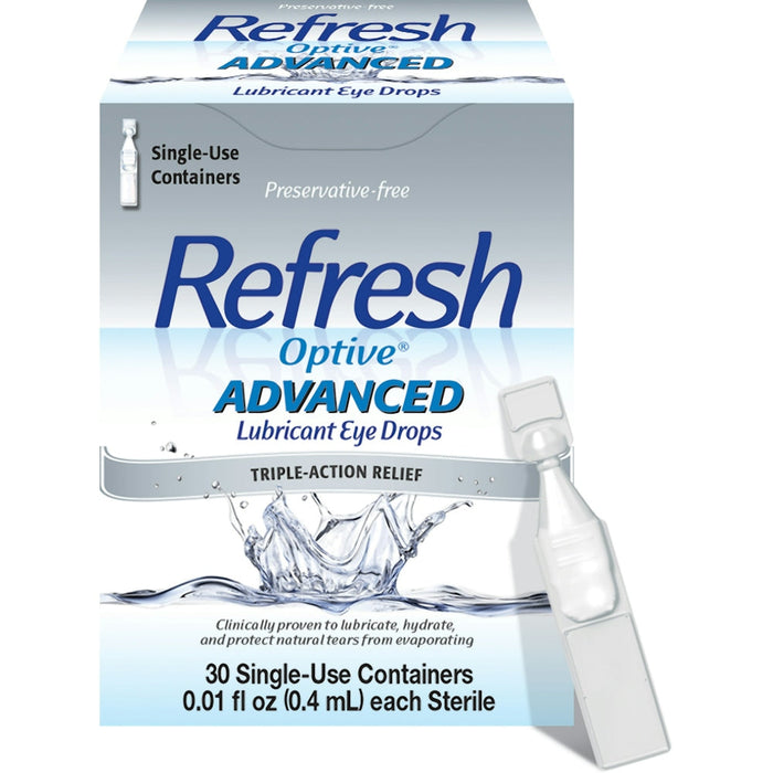 Refresh Optive Advanced Preservative-Free Lubricant Eye Drops - 30 Single-Use Containers by Pasteur Pharmacy