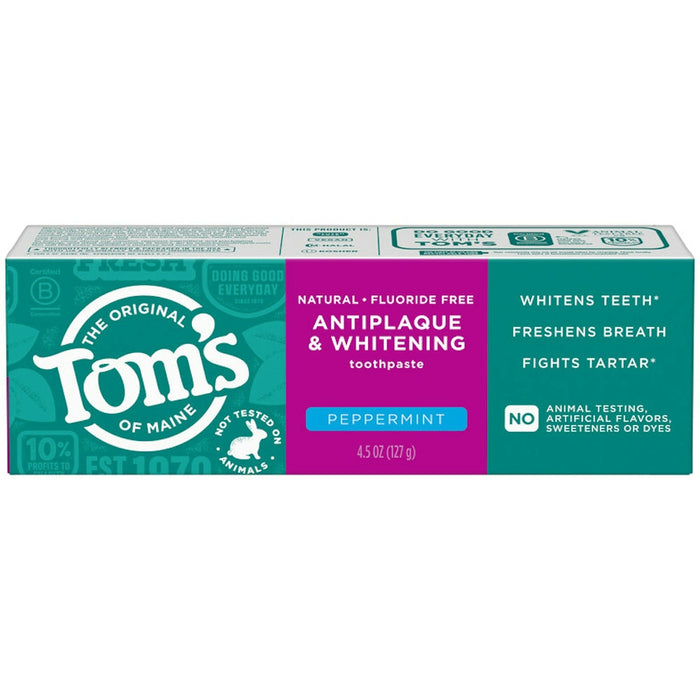 Tom's Of Maine Antiplaque & Whitening Peppermint Toothpaste 4.5 oz by Pasteur Pharmacy