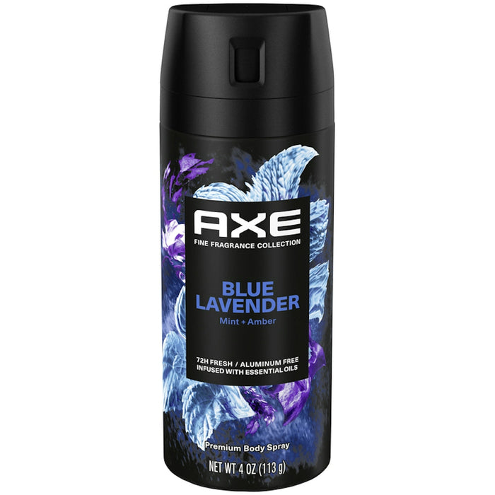 Axe Fine Fragrance Collection Premium Deodorant Body Spray For Men Blue Lavender 4 Oz by Pasteur Pharmacy