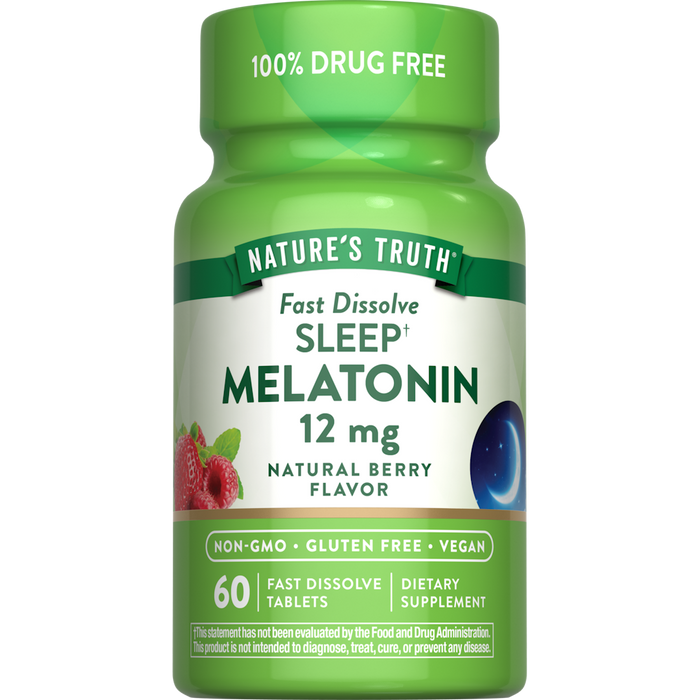 Nature's Truth Natural Berry Flavor Fast Dissolve Tablets 12 Mg Sleep Melatonin by Pasteur Pharmacy