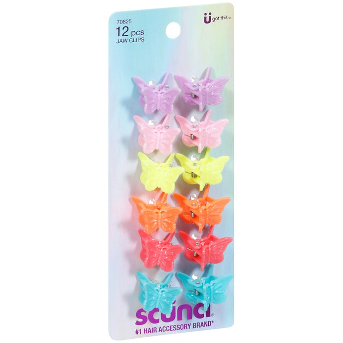 Scunci Butterfly Bright Colors Mini Jaw Clips - 12ct by Pasteur Pharmacy