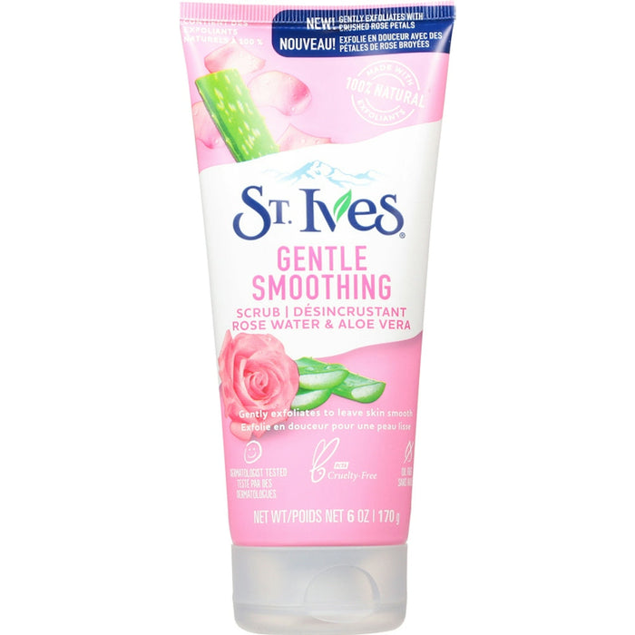 St. Ives Gentle Smoothing Face Scrub Rose Water & Aloe Vera, 6 Oz by Pasteur Pharmacy