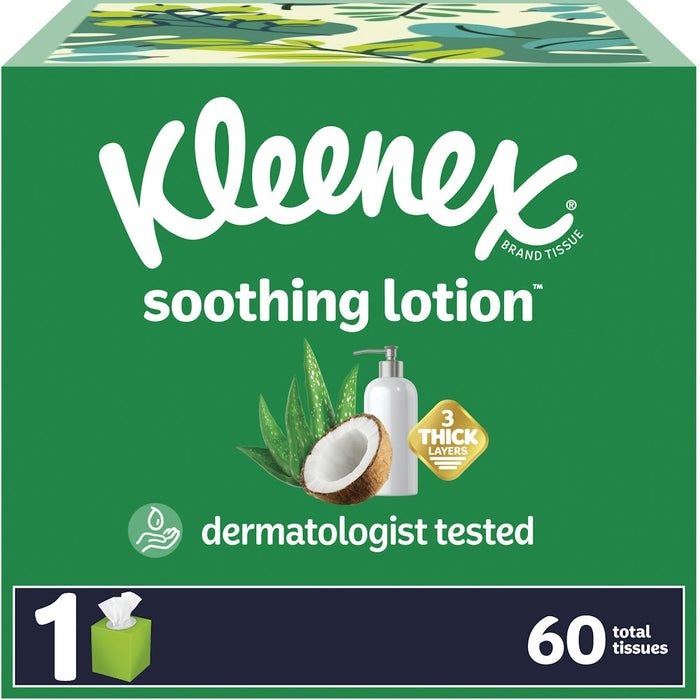 Kleenex Soothing Lotion Facial Tissues With Coconut Oil, Aloe & Vitamin E Cube Boxes 3 Ply by Pasteur Pharmacy