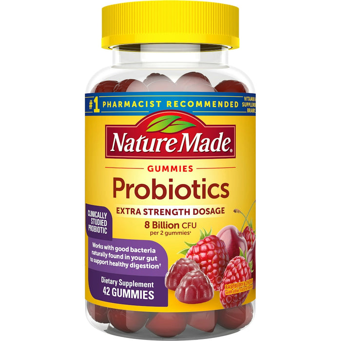Nature Made Ultra Strength Digestive Probiotic Gummies For Women And Men - Raspberry & Cherry - 42ct by Pasteur Pharmacy