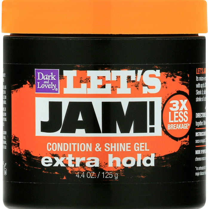 Let's Jam Shining Gel Extra Hold 4.25oz – Extra Firm Control Hair Styling Gel for All Hair Textures by Pasteur Pharmacy
