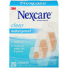 Nexcare Waterproof Bandages, Clear & Breathable, Assorted Sizes, 20 Count