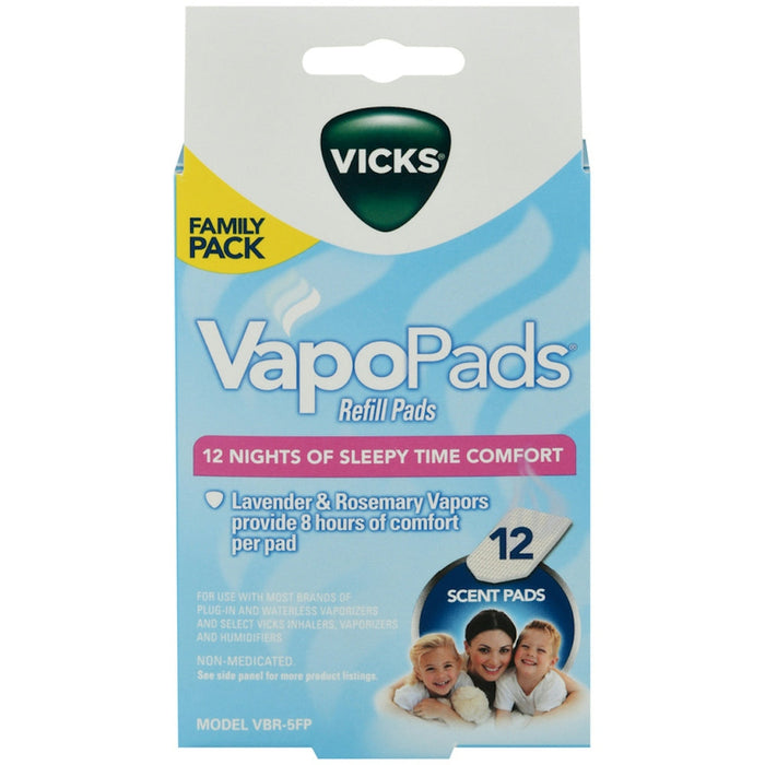 Vicks Vapopads Refills Lavender & Rosemary Scent Pads Family Pack 12Ea by Pasteur Pharmacy