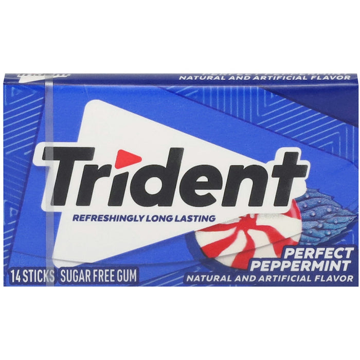Trident Gum, Sugar Free, Perfect Peppermint by Pasteur Pharmacy