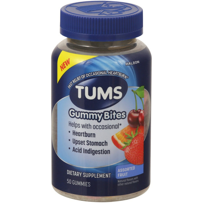 Tums Assorted Fruit Gummy Bites - 50ct by Pasteur Pharmacy