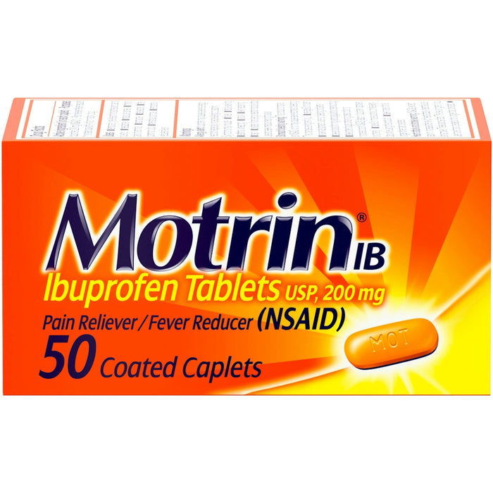 Motrin IB Pain Reliever/Fever Reducer, 200 Mg, Coated Caplets by Pasteur Pharmacy