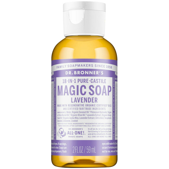 Dr. Bronner's Organic 18-in-1 Hemp Pure Castile Liquid Soap Lavender 2 Fl. Oz by Pasteur Pharmacy