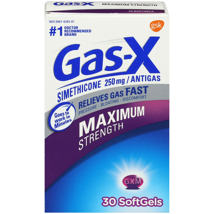 Gas-X Maximum Strength Relief Softgels With Simethicone 250 Mg by Pasteur Pharmacy