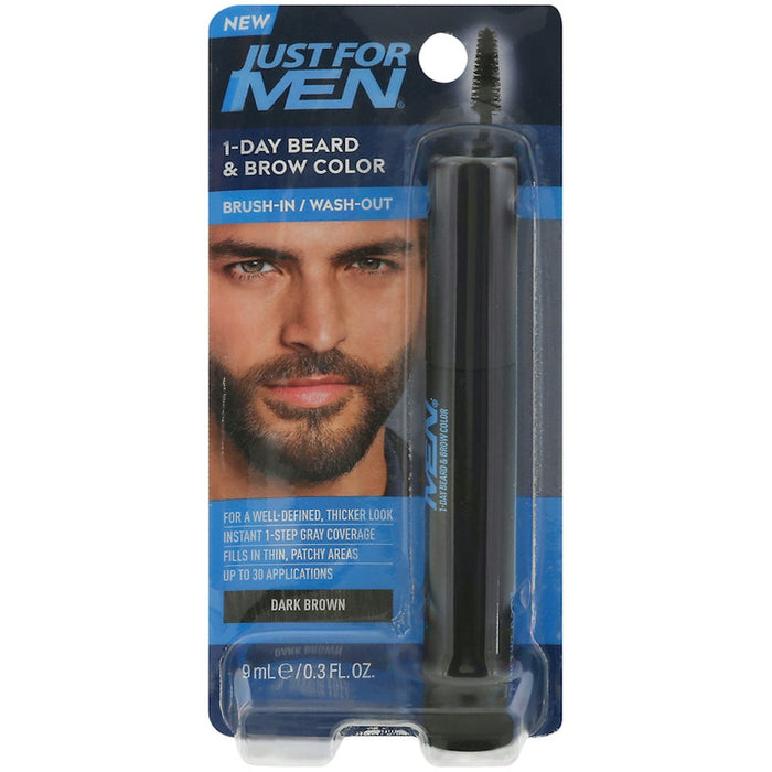 Just For Men Dark Brown 1-Day Beard & Brow Color, 0.3 Fl Oz by Pasteur Pharmacy
