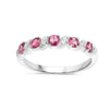 Genuine Pink Tourmaline 5 Stone Ring