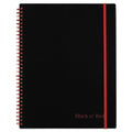 Black n' Red Flexible Cover Twinwire Notebook, SCRIBZEE Compatible, 1 Subject, Wide/Legal Rule, Black Cover, 11 x 8.5, 70 Sheets