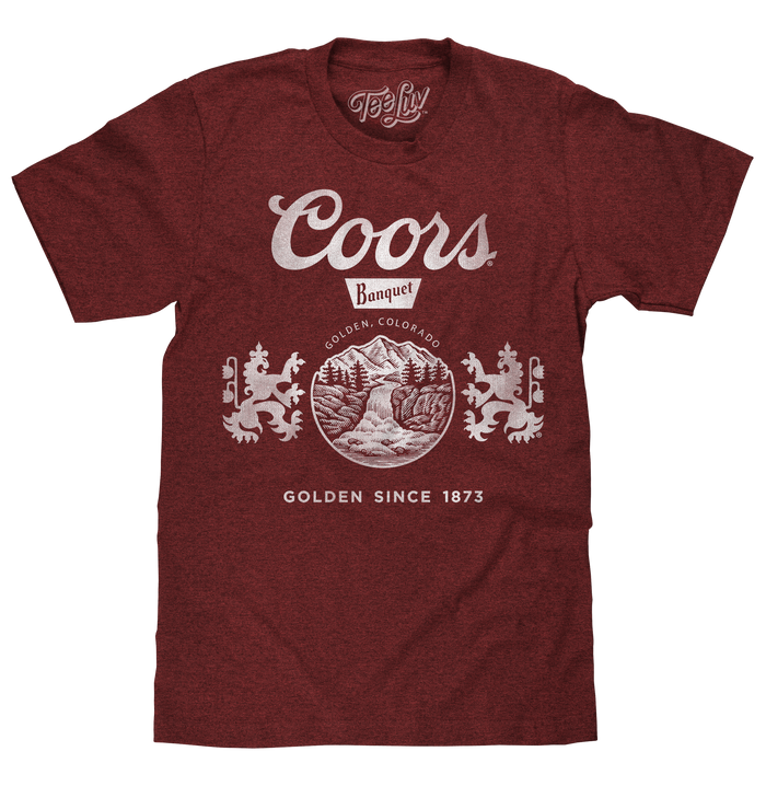 Coors "Golden, Colorado" Logo T-Shirt - Red by Tee Luv