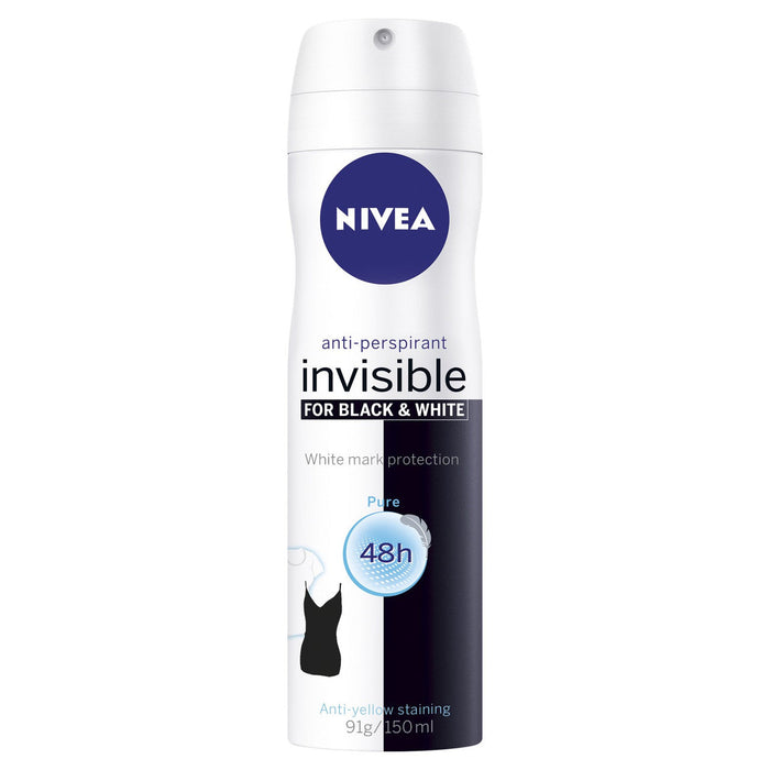 Nivea Deodorant 150ml Female Invisible For Black & White Fresh by Pasteur Pharmacy