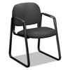 HON Solutions Seating 4000 Series Sled Base Guest Chair, 23.5" x 26" x 33", Iron Ore Seat/Back, Black Base