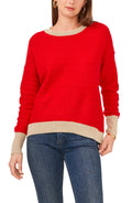 Vince Camuto Colorblocked-Trim Sweater, Size Medium by Vanessa Jane
