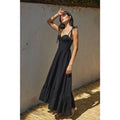 Cotton Poplin Ruched Detail Maxi Dress by Boutique 23