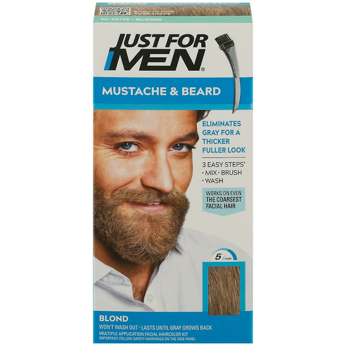 Just For Men Mustache & Beard Brush-In Color Gel, Blond M-10/15 by Pasteur Pharmacy