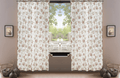 DaDa Bedding Set of 2-Pieces Hint of Mint Dainty Floral Pink Roses Cottage Sheer Window Panel Curtains (JHW3036) by DaDalogy Bedding Collection