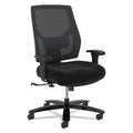 HON Crio Big and Tall Mid-Back Task Chair, Supports Up to 450 lb, 18" to 22" Seat Height, Black