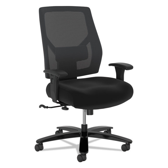 HON Crio Big and Tall Mid-Back Task Chair, Supports Up to 450 lb, 18" to 22" Seat Height, Black