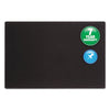 Quartet Oval Office Fabric Bulletin Board, 36 x 24, Black
