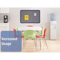 Quartet Contour Fabric Bulletin Board, 48 x 36, Light Blue, Plastic Navy Blue Frame